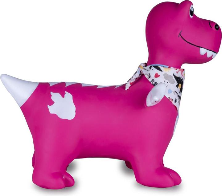 Produktbild P!nk Hüpftier Dino mit Flügel HoppyDoo pink mit Pumpe