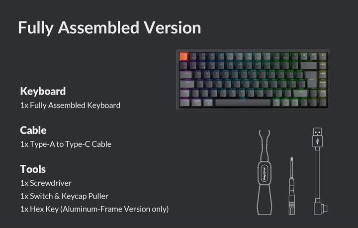 Actual product image Keychron K2 QMK (Version 3) (CH, Wireless, Cable)