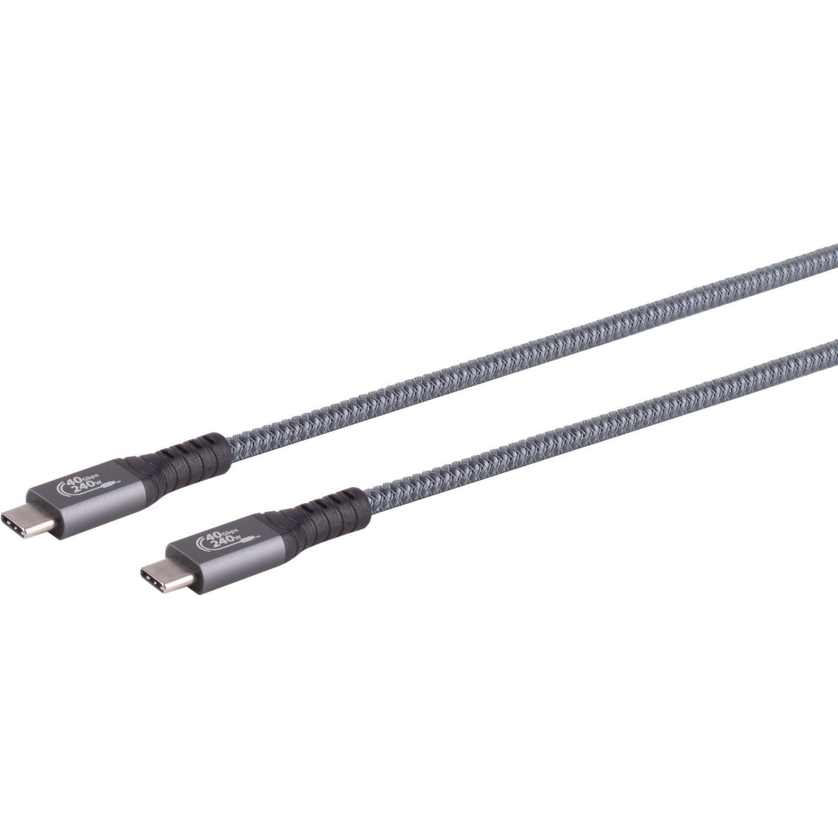 Shiverpeaks S/CONN maximum connectivity USB-C Verbindungskabel--USB Kabel Typ-C Stecker auf Typ C Stecker, 4.0 (1 m, USB...