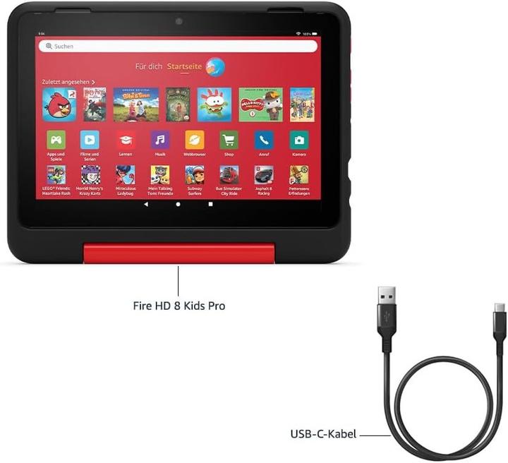 Actual product image Amazon Fire HD 8 Kids Pro (2024) (WLAN only, 7.99", 32 GB, Blue)