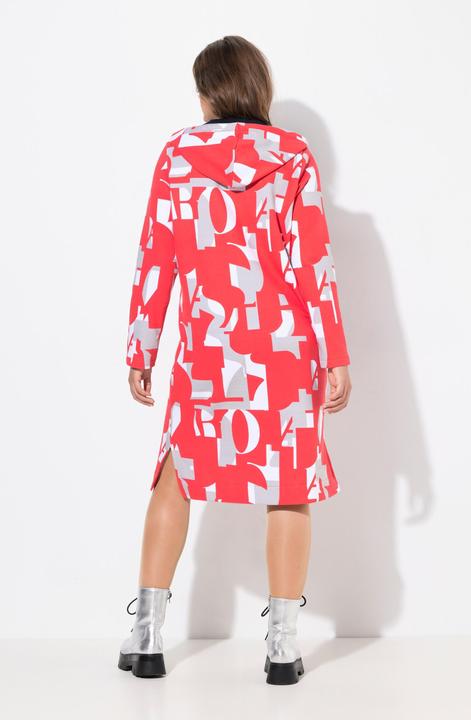 Produktbild Laurasøn Sweatkleid mit grafischen Druck, Kapuze, Langarm, OEKO-TEX (48)