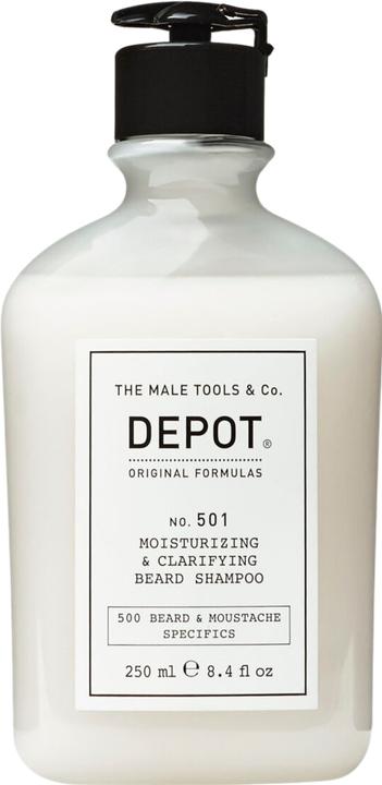 Depot - No. 501 Moisturizing & Clarifying Beard Shampoo 250 ml (250 ml, Flüssiges Shampoo)
