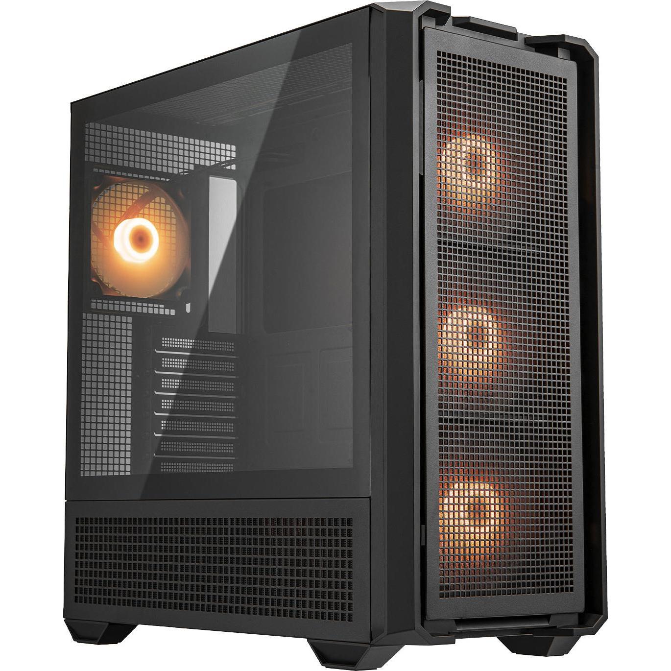 Cougar MX600 Black PC Case Mid Tower / Mesh Front Panel / 3 x 140mm + 1 x 120mm Fans / (SSI CEB, ATX, mATX, Mini-ITX), P...