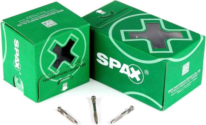 Productafbeelding Spax Vlonderschroef Alu 5,0 x 51 mm 100 st. Roestvrij staal A2 ( 0557000500513 ) Bevestigingsdraad (100 Schroeven per stuk)