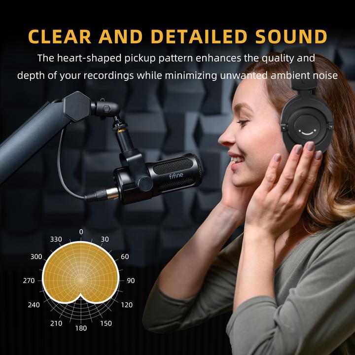 Immagine prodotto Fifine Tank1 XLR dynamic professional microphone for recording, singing and podcasting