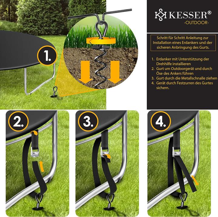 Image du produit Kesser 9er-Set Bodenanker für Trampolin