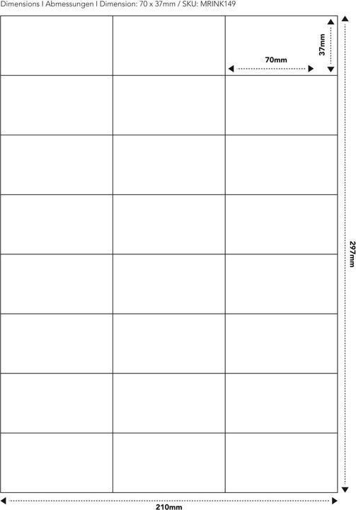 Produktbild MediaRange Universal-Etiketten, stark haftend 1.200 Etiketten