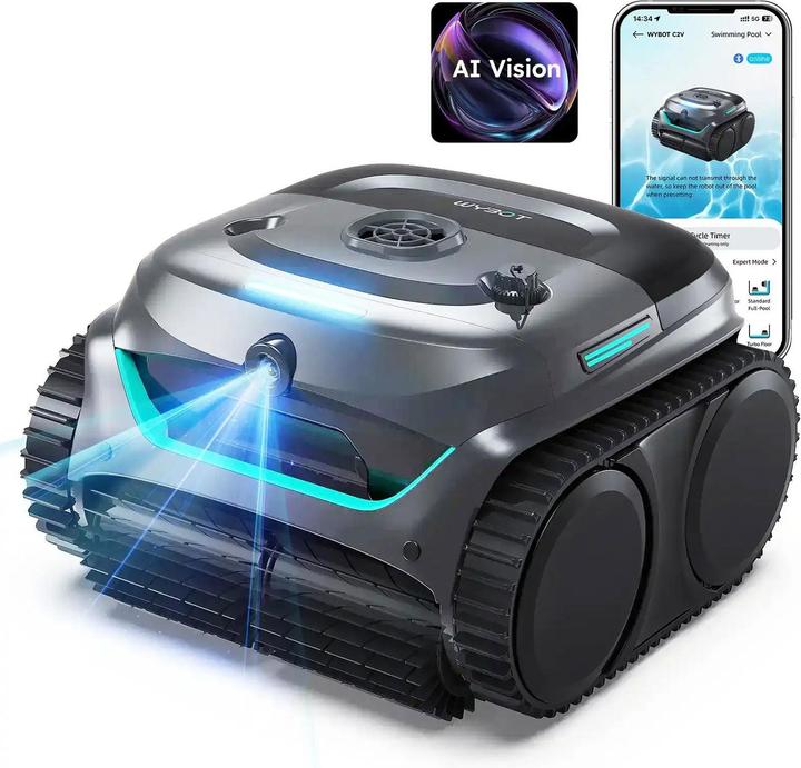 Image du produit Wybot C2 Vision kabelloser Poolroboter mit Smart Vision Black