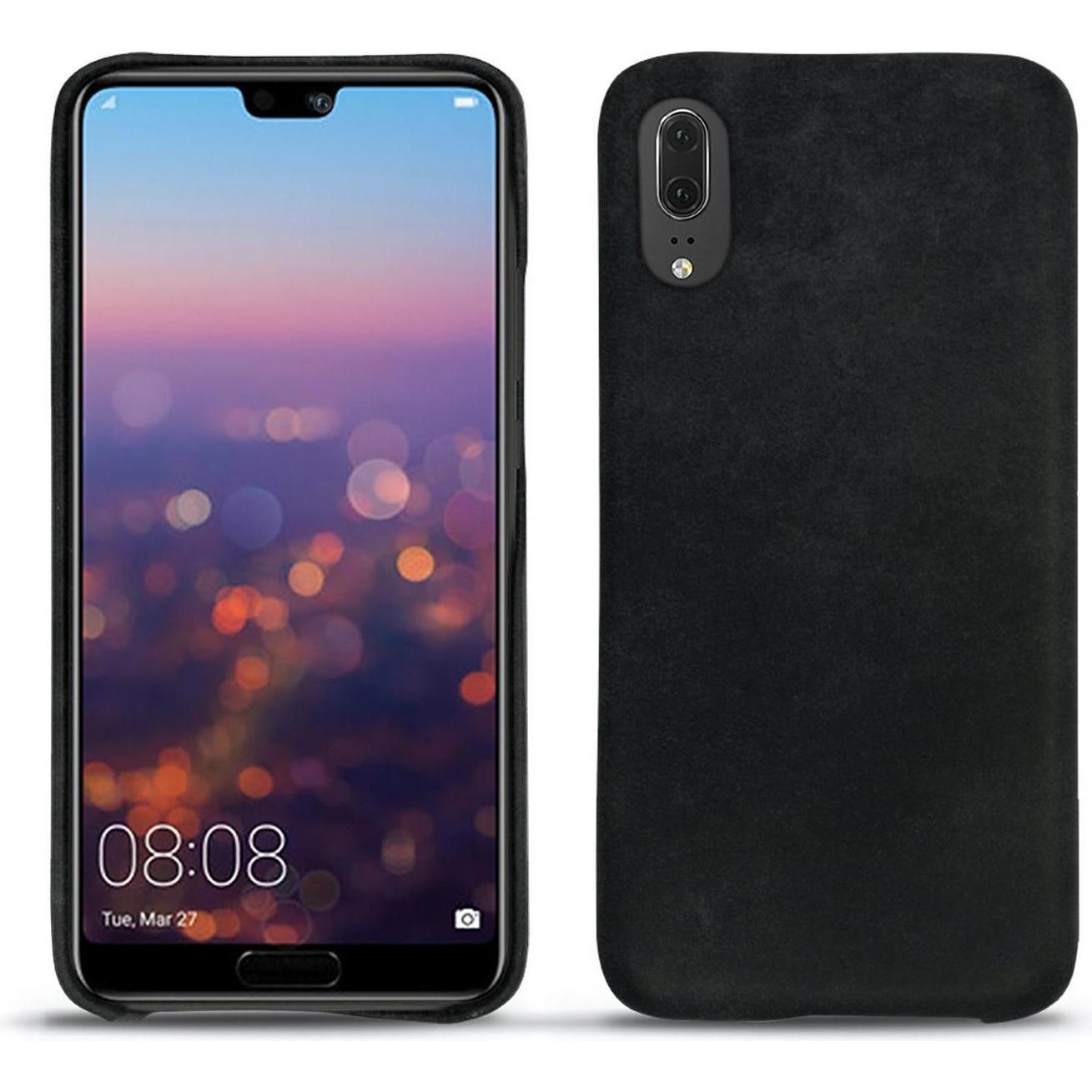 Noreve Lederschutzhülle (Huawei P20), Smartphone Hülle, Schwarz
