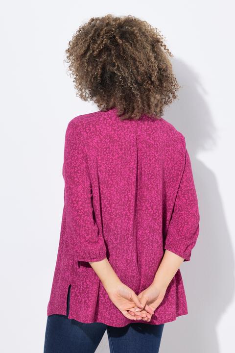 Produktbild Ulla Popken Smokbluse, Punkte, A-Linie, Rundhals, 3/4-Arm (50, 52)