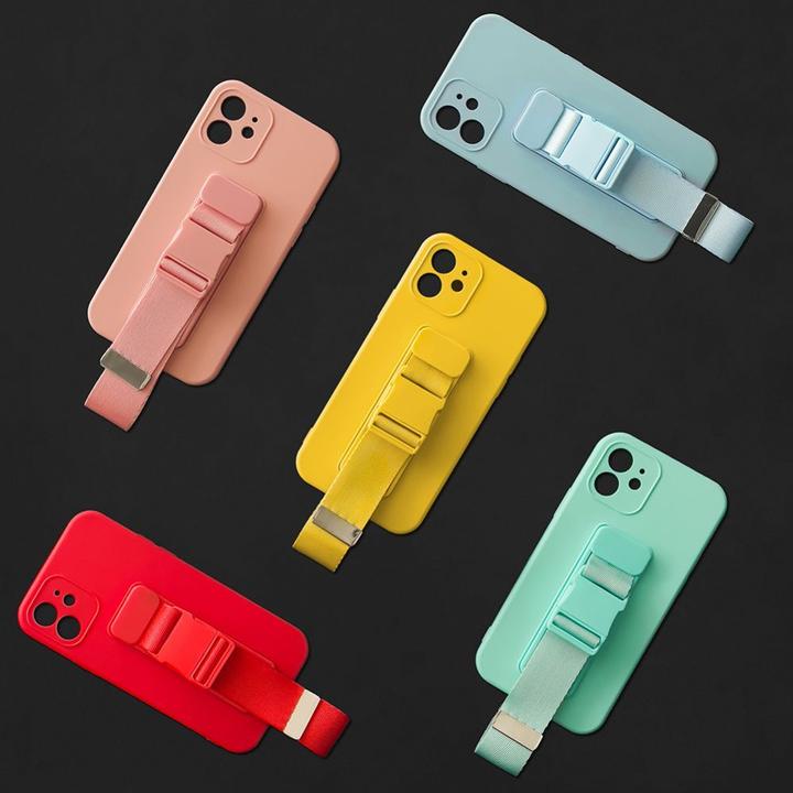 Produktbild Hurtel Rope case gel case with a chain lanyard bag lanyard iPhone 8 Plus / iPhone 7 Plus blue (Apple iPhone 7 Plus)