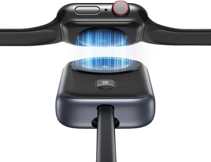 Actual product image Usams Inductive charger for Apple Watch CD245 2-in-1 with 1200mAh powerbank + USB-C cable tarnish (5 W)