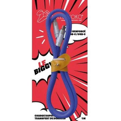 Thumbnail - Yello koko Verstärktes USB C / USB C Kabel, Biggy-Modell, 1m, umkehrbarer Stecker (USB 3.2 Gen 1), USB Kabel
