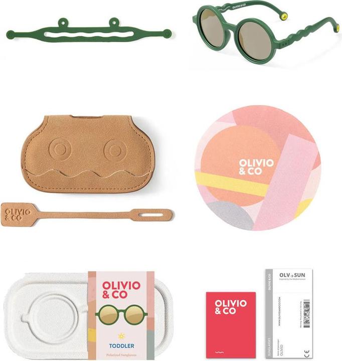 Actual product image Olivo & Co Sonnebrille TODDLER rund Classic Cactus grün