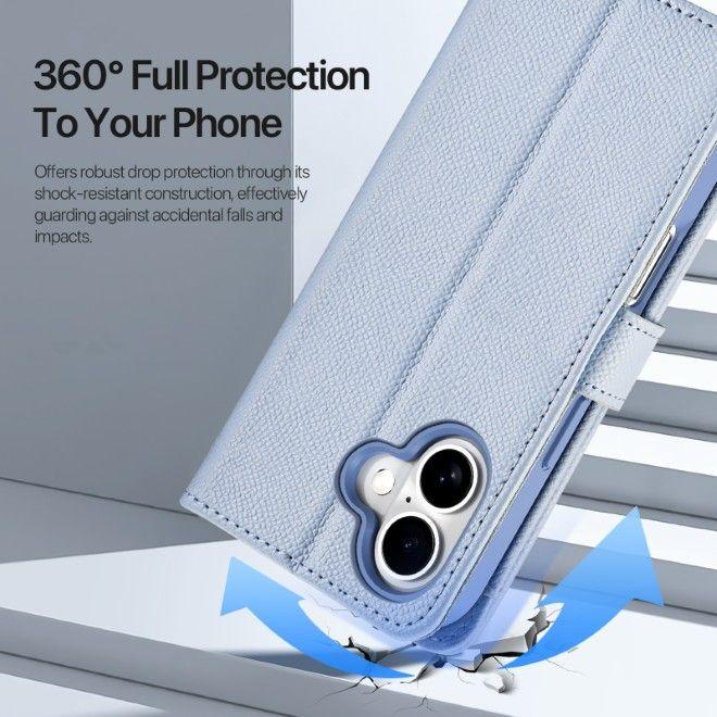 Actual product image Dux Ducis Lawa Series MagSafe Kunstleder Bookcover Hülle (Apple iPhone 17)