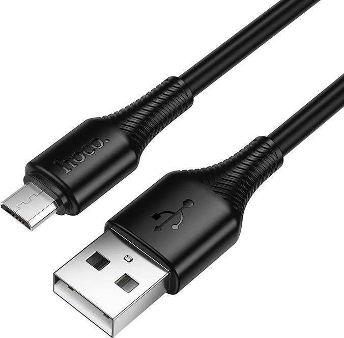 Actual product image Hoco Cable Cable USB A to Micro USB 2,4A 1 m X120 black (1 m, USB 3.0)