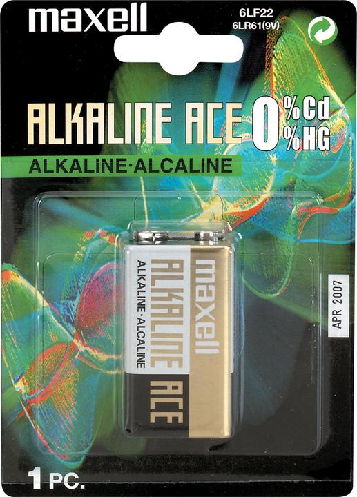 Actual product image Maxell Battery 9V block (1 pcs., 9V Block)