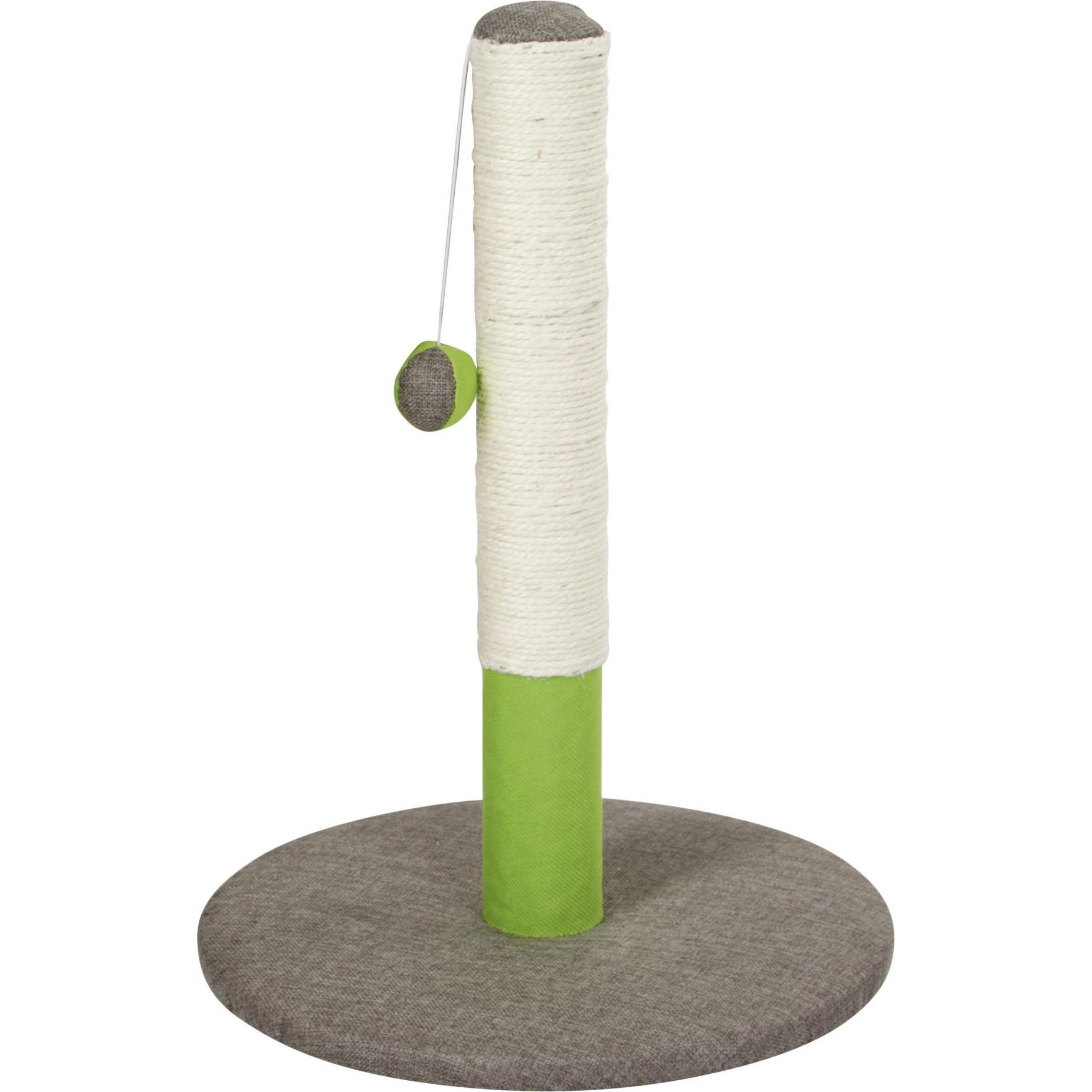Kerbl Kratzsäule Opal Basic grün/grau, 37x37x50cm (50 cm, Grün, Grau), Katzenbaum