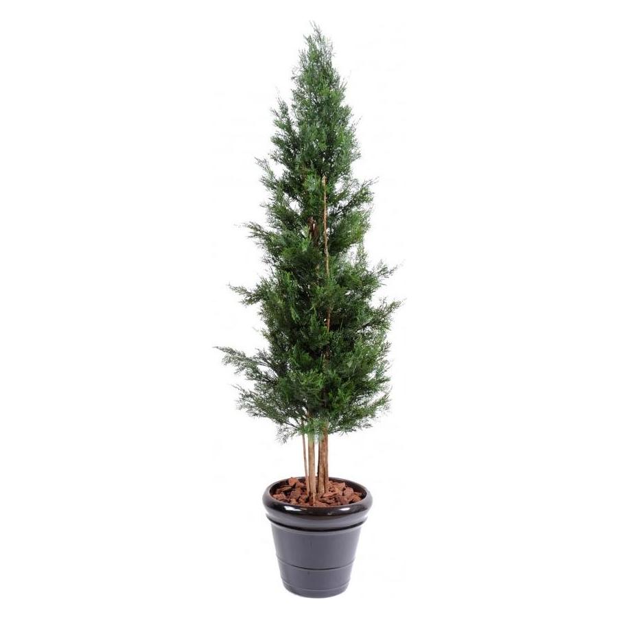 Greendeco Knstliche Zypresse Thuja, ca. 180cm (UV-Bestndig)