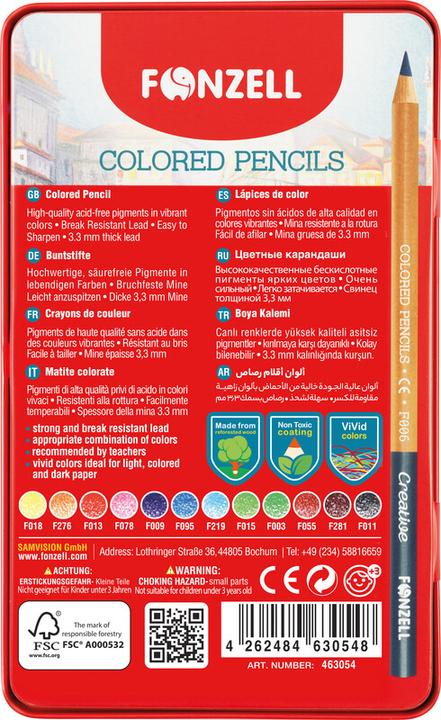 Produktbild Fonzell Farbstifte Creative in Metallschachtel (12x)