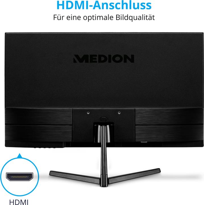 Produktbild Medion AKOYA® P52218 (MD 20150) WIDESCREEN MONITOR 54,6 cm (22"), Full HD Display, HDMI und rahmenloses De (1920 x 1080 Pixel, 22")