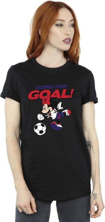 Actual product image Disney Womens/Ladies Minnie Mouse Going For Goal Cotton Boyfriend T-Shirt (M)