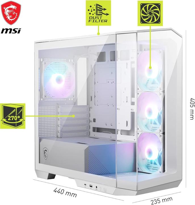 Actual product image MSI Mag Pano M100R PZ (mATX, ITX)