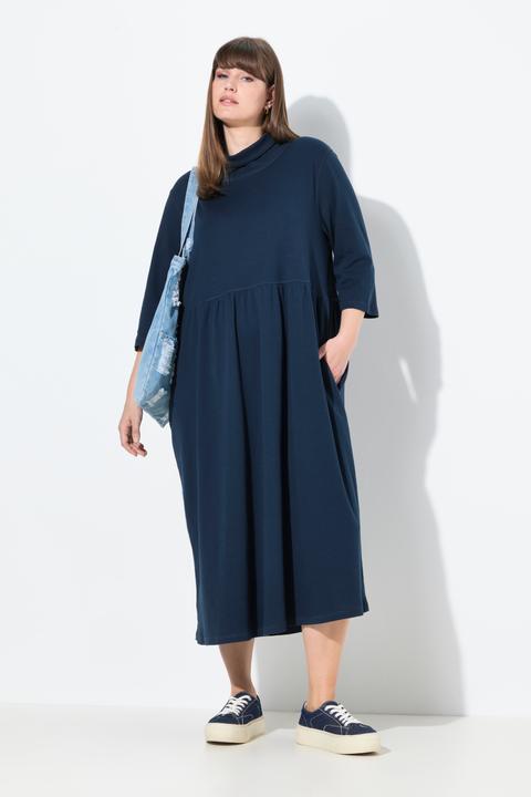 Produktbild Ulla Popken Jersey-Maxikleid, Stehkragen, 3/4-Arm (54)