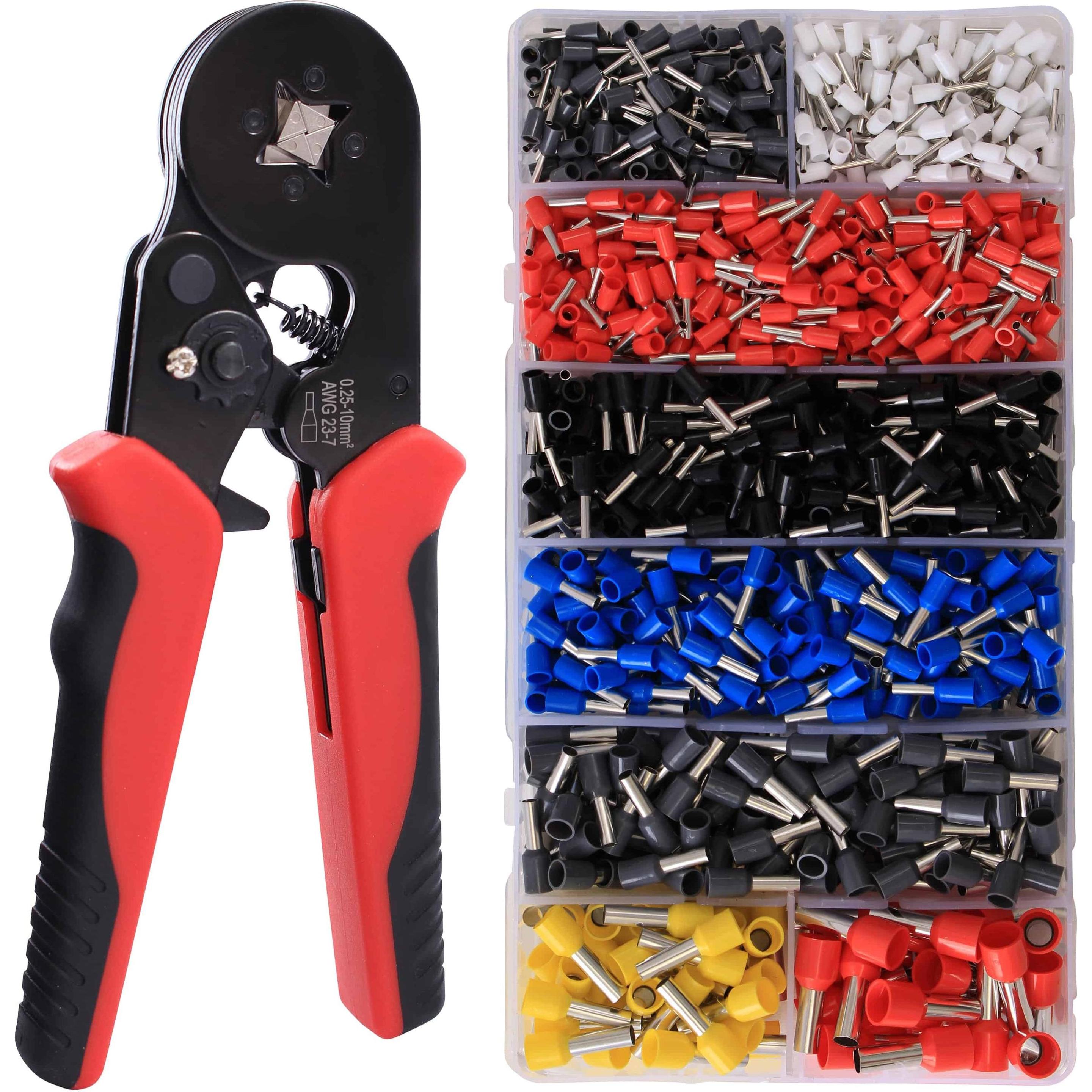 Daytools, Zange, Crimpzangen Set mit 1200 Aderendhülsen
