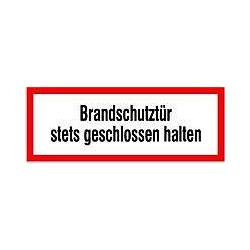 Thumbnail - SafetyMarking, Sicherheitskennzeichnung, Hinweisschild für die Feuerwehr Brandschutztür stets geschlossen halten 29.