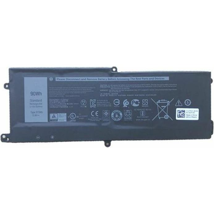Dell Battery, 90WHR, 6 Cell (6 Zellen), Notebook Akku, Schwarz