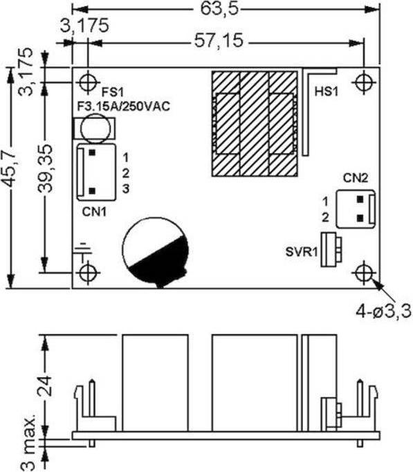 Immagine prodotto MeanWell Power Supply Switch Mode Open Frame 12V