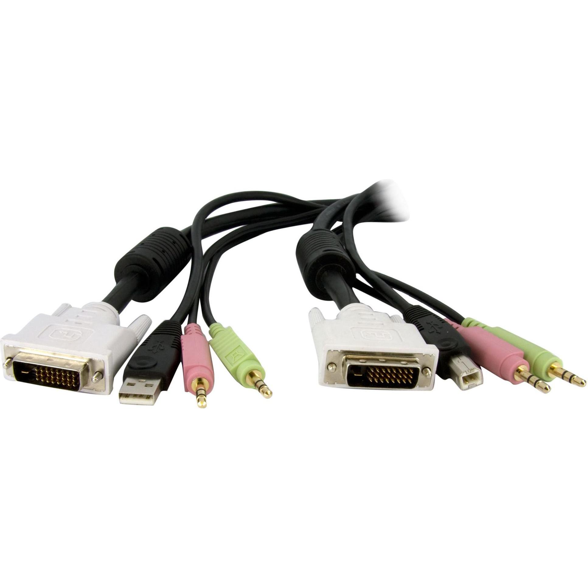StarTech Interruttore Kvm 4x1 USB Dvi, Cavi Switch KVM
