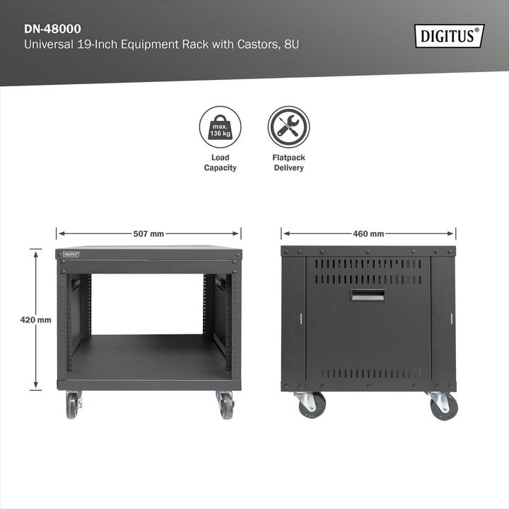 Image du produit Digitus DN-48000 (8 HE, Rack 19 pouces)