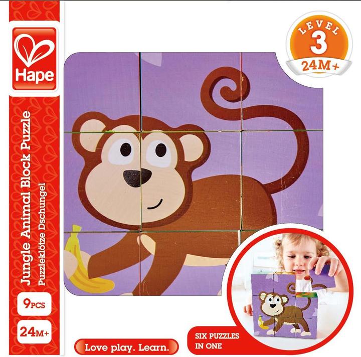 Produktbild Hape Blockpuzzle Dschungel (9 Teile)