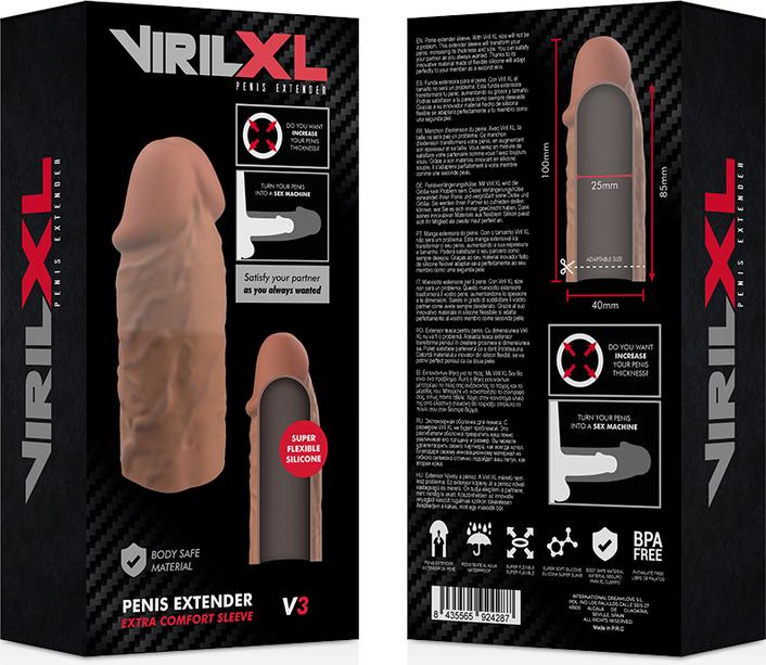 Produktbild Virilxl Extension De Pene Liquid Silicone V3 Marron