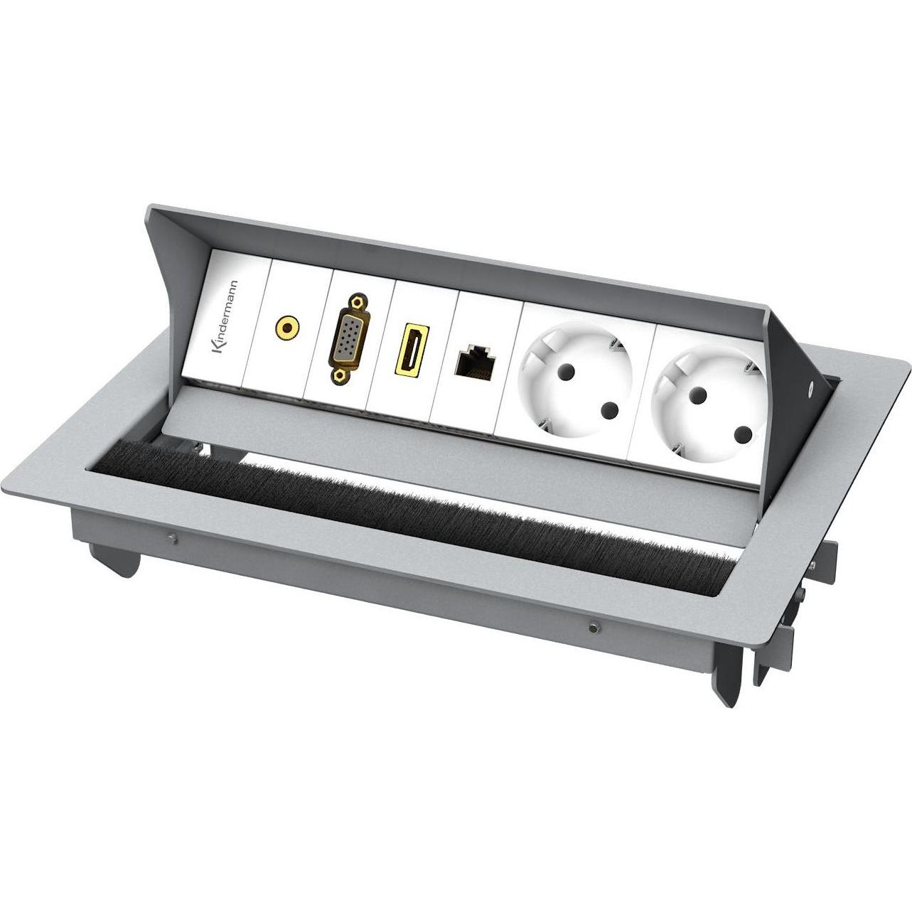 Thumbnail - Kindermann, Steckdosenleiste, CablePort standard². Breite: 250 mm, Tiefe: 190 mm (4 x, CEE 7/3)