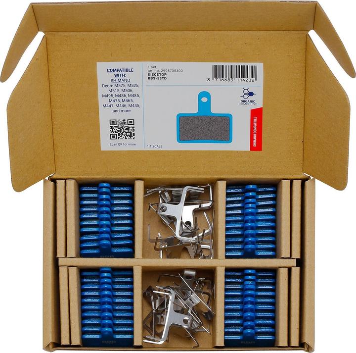 Actual product image BBB OEM Discbelag Shimano Deore 20 Paar (Shimano, Tektro, TRP, Organic (Resin))