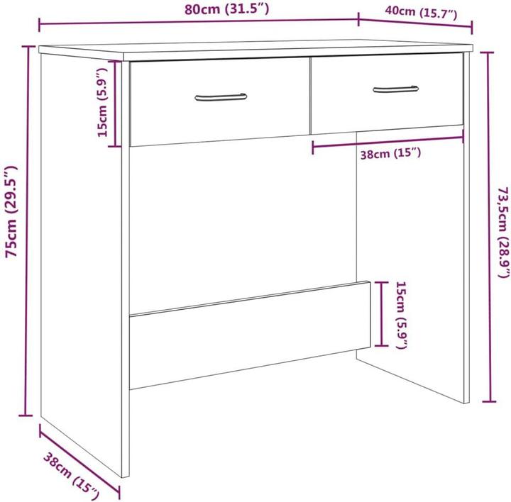 Actual product image VidaXL Knox (80 x 40 x 75 cm)