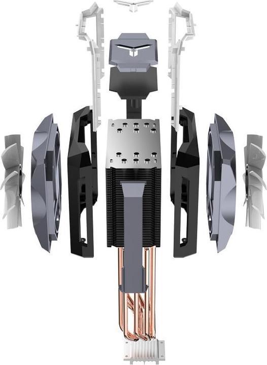 Actual product image Jonsbo CR-1100 CPU Cooler, ARGB - 2x 120mm (112 mm)