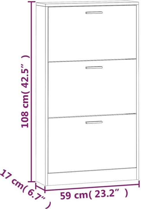 Produktbild vidaXL Sofia (59 x 17 x 108 cm)