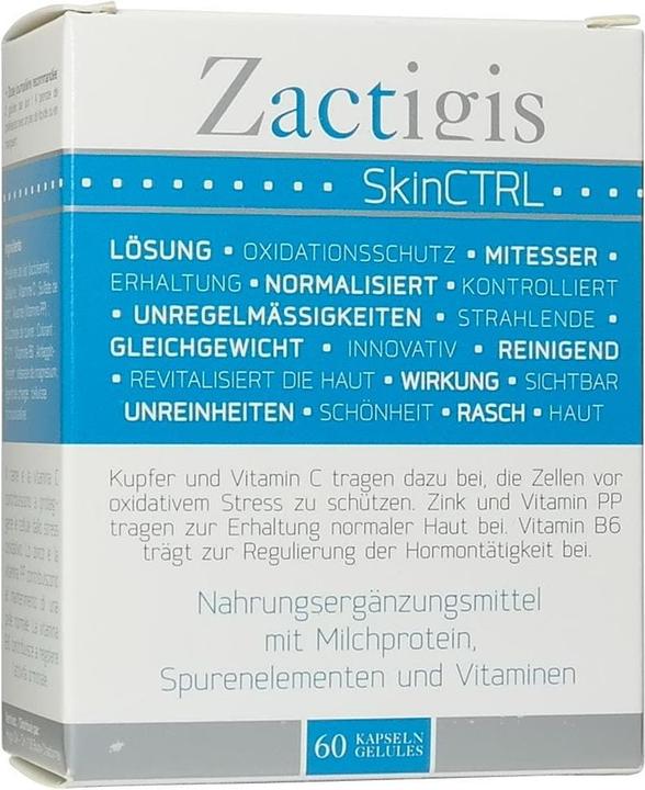 Nutritional values and ingredients Zactigis Skinctrl (60 pcs., Capsules, 55 g)