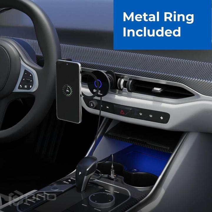 Produktbild prio 15W Wireless Car Charger MAG (USB C) black