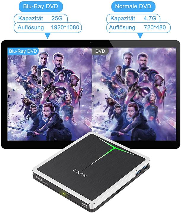 Produktbild Nolyth Externes Blu Ray Laufwerk
