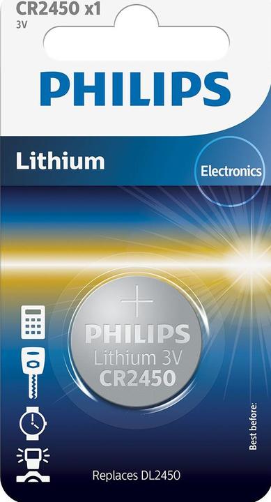 Produktbild Philips Akku CR2450/10B (1 Stk., CR2450, 600 mAh)