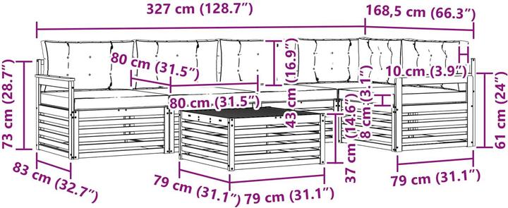 Produktbild vidaXL Outdoor-Sofa