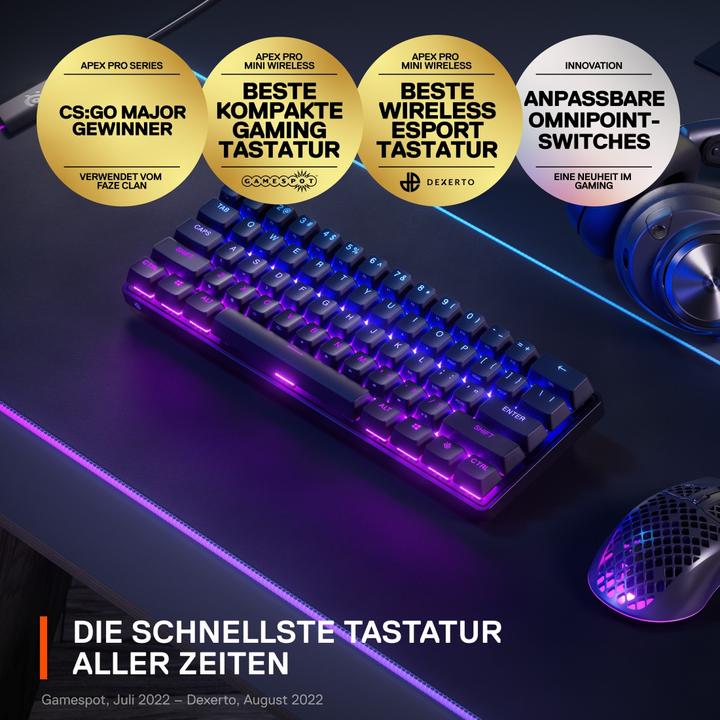 Actual product image SteelSeries Apex Pro Mini (DE, Wireless)