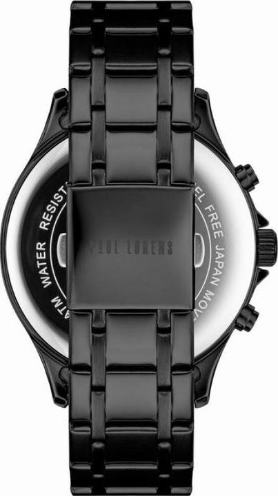 Immagine prodotto Paul Lorens Zegarek Zegarek męski czarny elegancki na bransolecie GHOST PL20002B-1A5 (Cronografo, 45 mm)