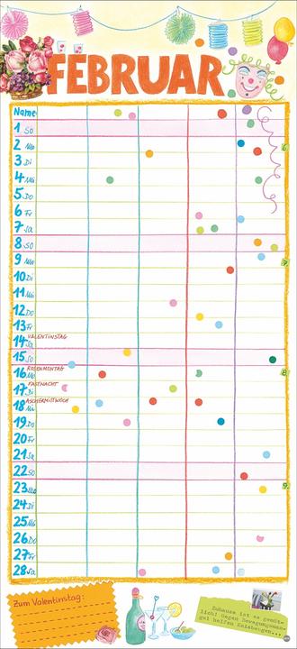 Produktbild Gabi Kohwagner Unser Familienkalender 2026 (22 x 48 cm)