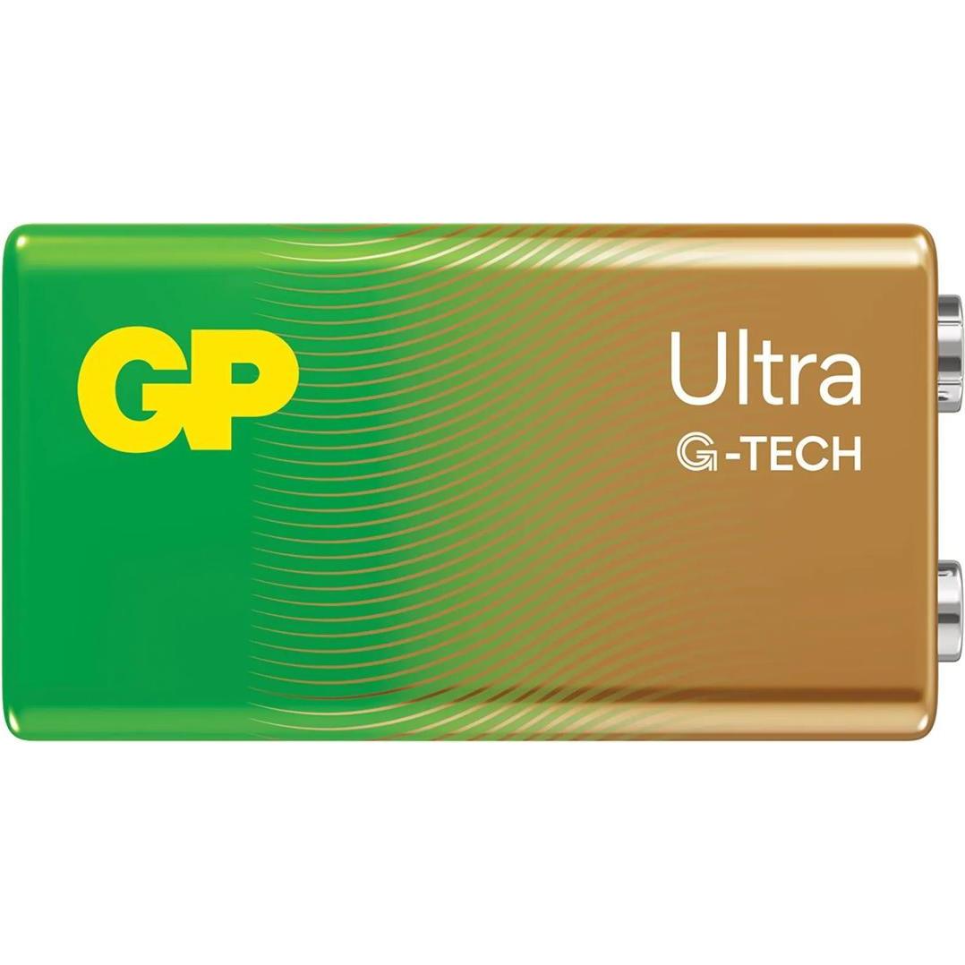 GP Batteries Batteria Ultra Alcalina 9 V Blocco 1 Blister (1 pz., 9V Block), Batterie + pile